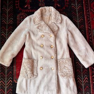 Women's Cream Double-Breasted Coat